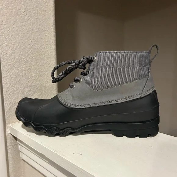 Men’s Sperry  Brewster Waterproof Low Duck Boot Grey Black size 8 - Picture 3 of 9